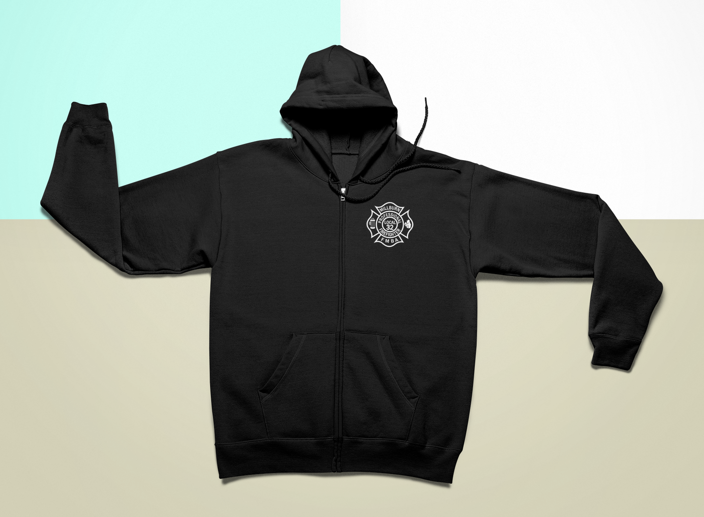 Local 32 Zip Up Hooded Sweatshirt