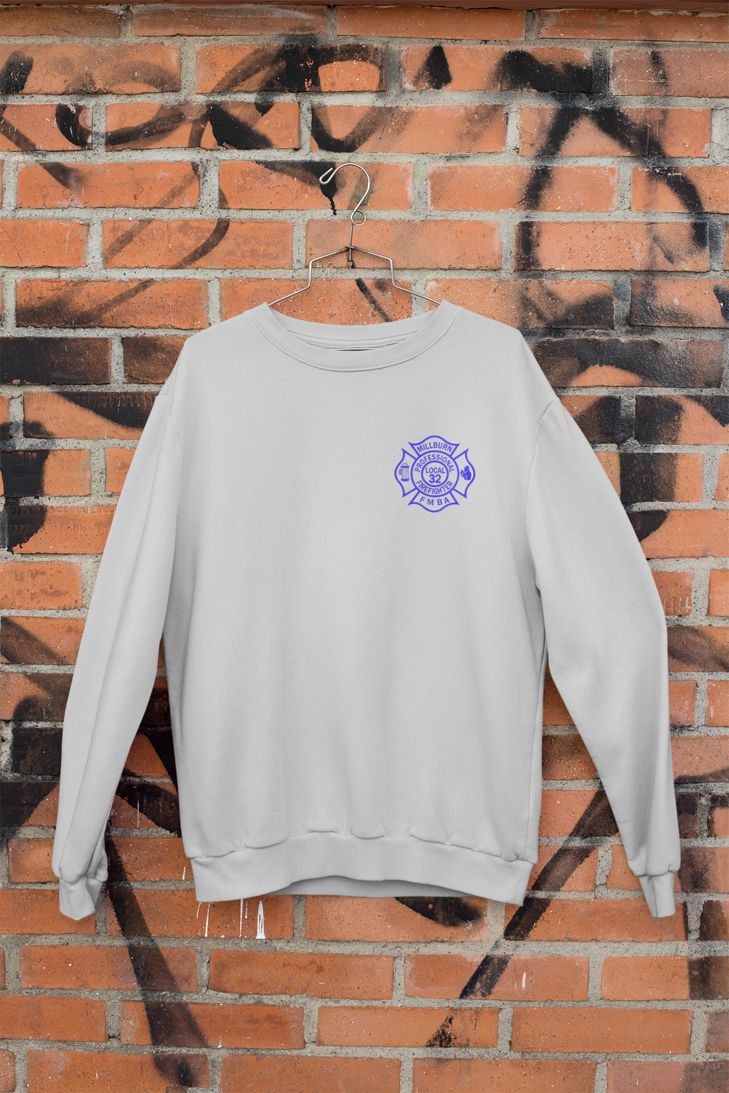 Local 32 Patch Crewneck Sweatshirt (Blank Back)