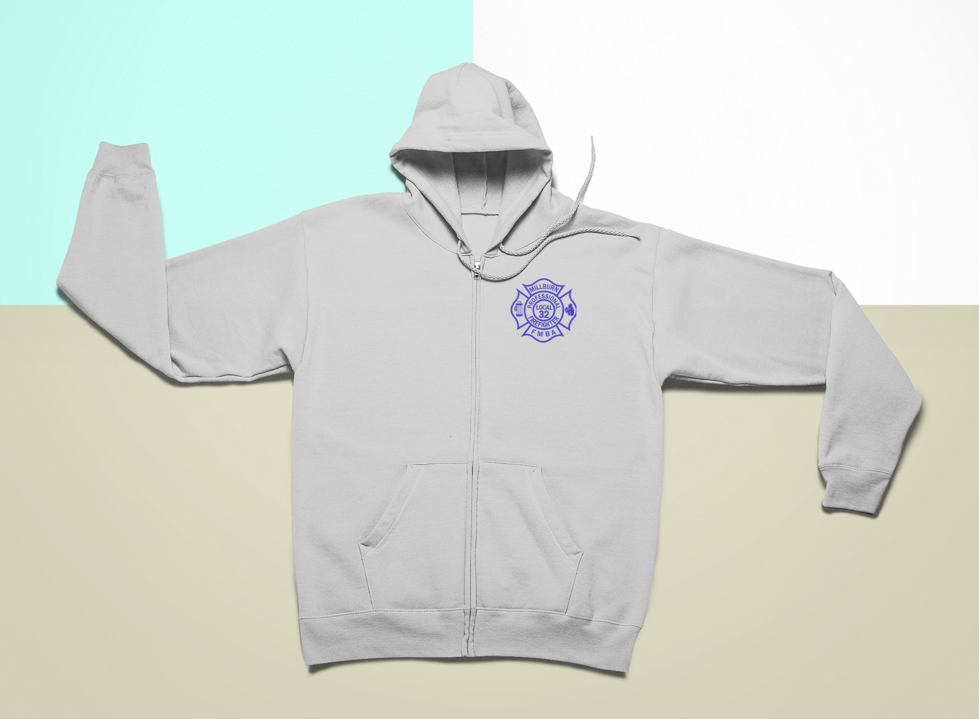 Local 32 Zip Up Hooded Sweatshirt – Millburn FD Clothing Local 32 Zip Up Hooded Sweatshirt – Millburn FD Clothing