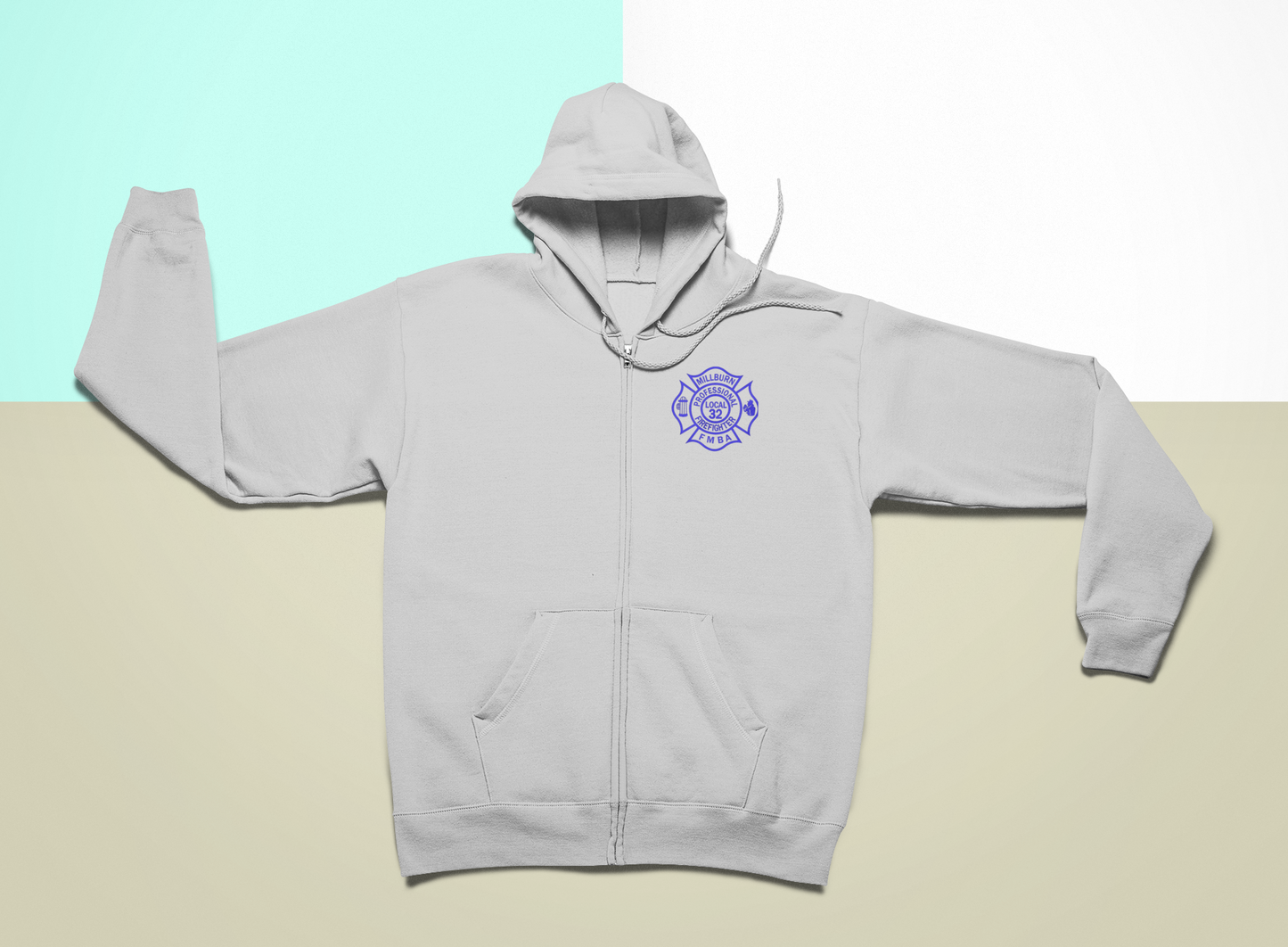 Local 32 Zip Up Hooded Sweatshirt