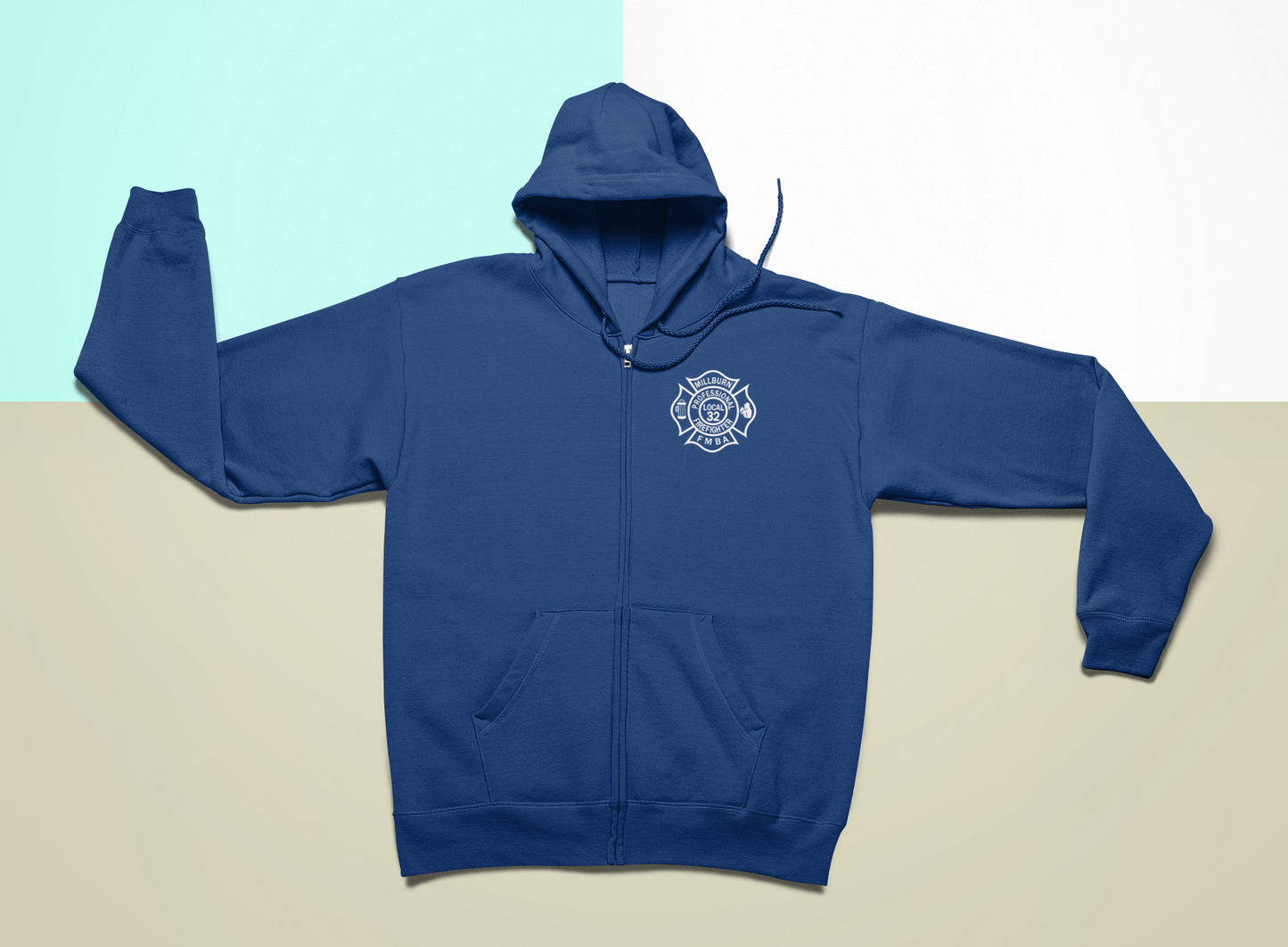 Local 32 Zip Up Hooded Sweatshirt