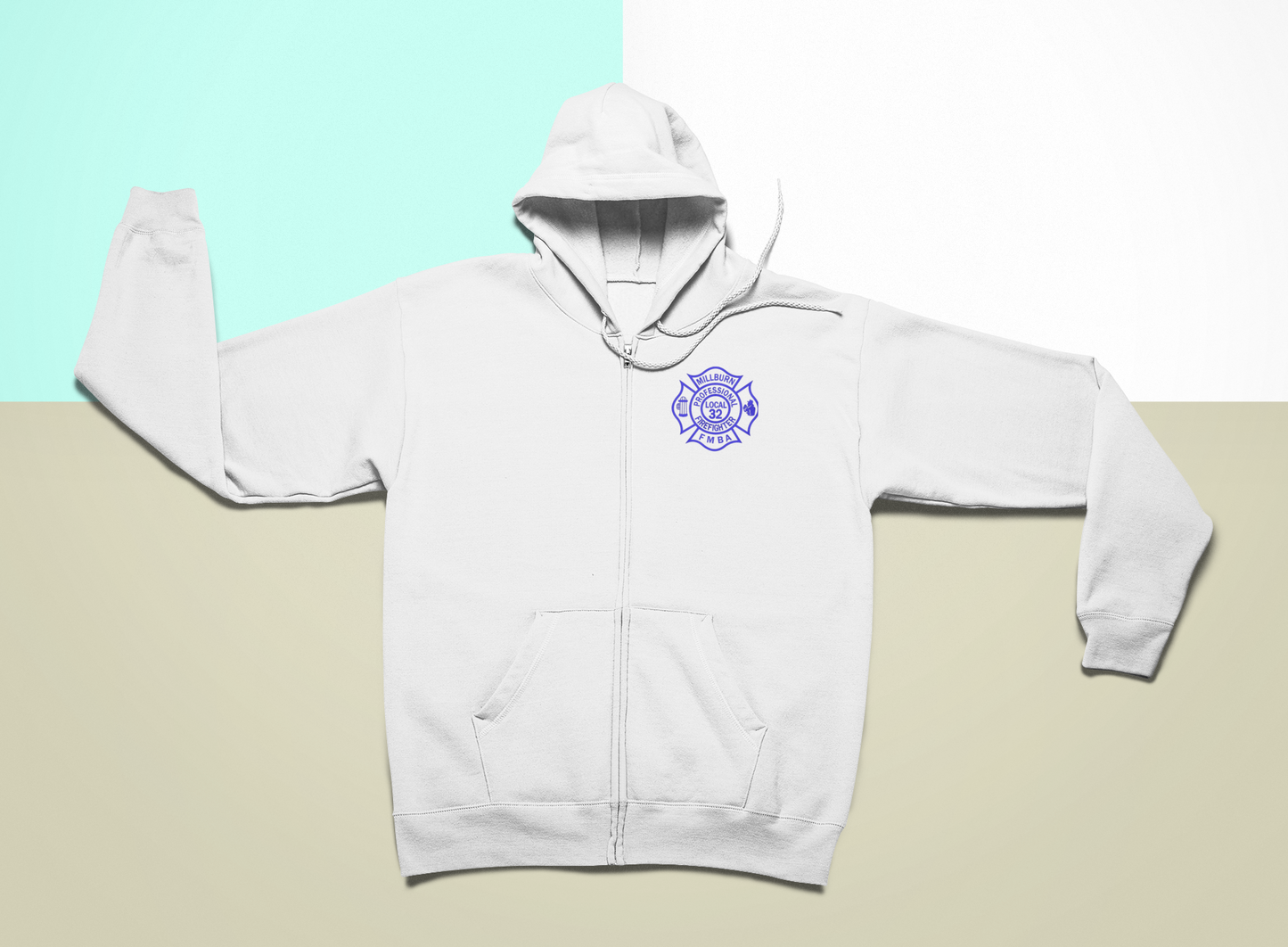 Local 32 Zip Up Hooded Sweatshirt